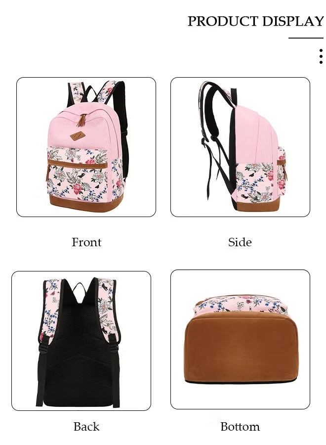 حقائب المدرسة للأطفال 3pcs مجموعة حقيبة الظهر,حقائب الظهر المدرسية للفتيات المراهقات حقائب الكتب المدرسية مجموعة حقيبة الغداء القلم الرصاص حالة السفر حقيبة النهار الخفيفة الوزن حقيبة المدرسة للأطفال,لطيف الطالب حقيبة الظهر مجموعة حقيبة المدرسة ذات القدرة الكبيرة الوظيفية للأطفال الفتيات - Image 5